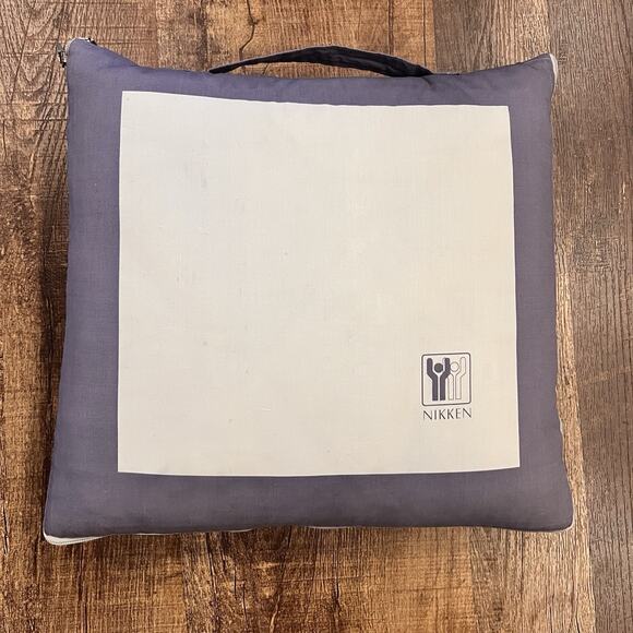 NIKKEN Travel Comforter Blanket Pad Pillow Portable Zip With Handle 57" X 49" - Picture 2 of 7